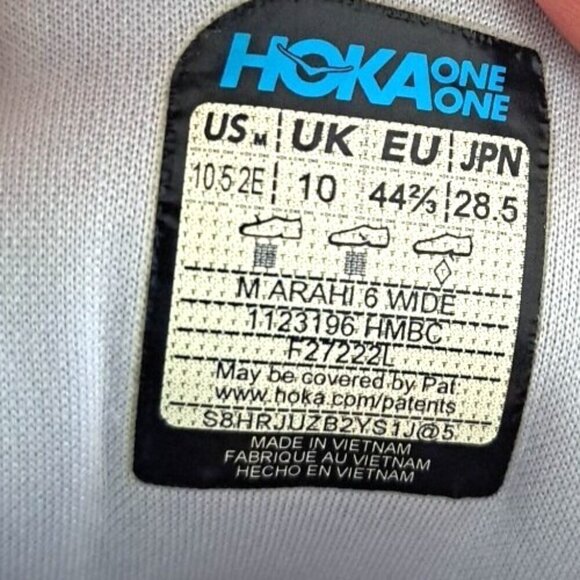 Hoka One One Men\'s 10.5 Wide Arahi 6 White Sneakers No Laces FLAW main image 9